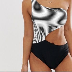 Abercrombie Blue Cut Out Swimsuit
